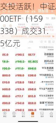 交投活跃！中证A500ETF（159338）成交31.5亿元