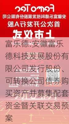 富乐德:安徽富乐德科技发展股份有限公司发行股份、可转换公司债券购买资产并募集配套资金暨关联交易预案