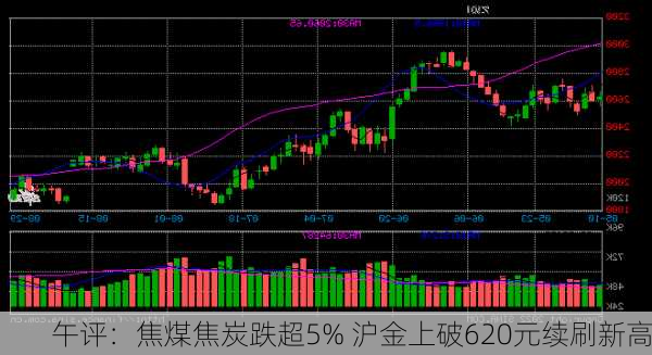 午评：焦煤焦炭跌超5% 沪金上破620元续刷新高