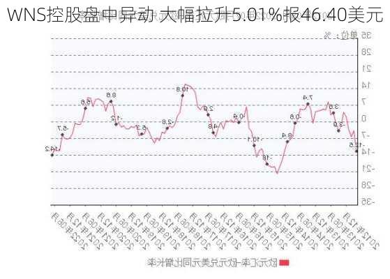 WNS控股盘中异动 大幅拉升5.01%报46.40美元