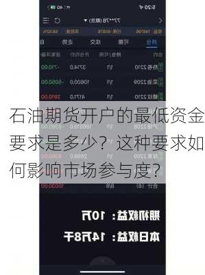 石油期货开户的最低资金要求是多少？这种要求如何影响市场参与度？