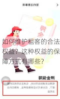 如何维护租客的合法权益？这种权益的保障方式有哪些？