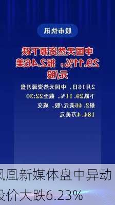 凤凰新媒体盘中异动 股价大跌6.23%