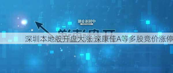 深圳本地股开盘大涨 深康佳A等多股竞价涨停