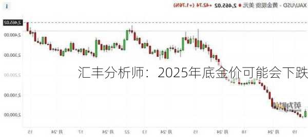 汇丰分析师：2025年底金价可能会下跌