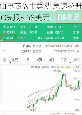 逸仙电商盘中异动 急速拉升5.00%报3.68美元