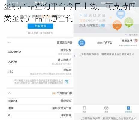 金融产品查询平台今日上线，可支持四类金融产品信息查询
