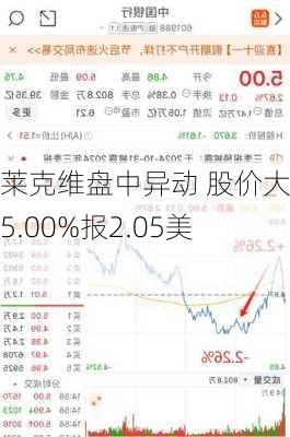 布莱克维盘中异动 股价大跌5.00%报2.05美元