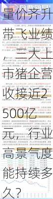 量价齐升带飞业绩，三大上市猪企营收接近2500亿元，行业高景气度能持续多久？