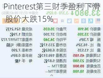 Pinterest第三财季盈利下滑 股价大跌15%