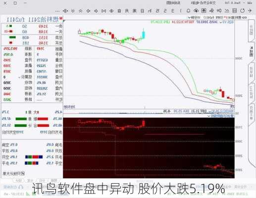 讯鸟软件盘中异动 股价大跌5.19%