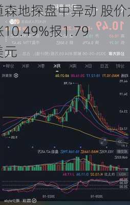 道森地探盘中异动 股价大涨10.49%报1.79美元