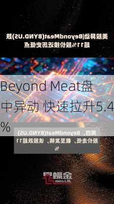 Beyond Meat盘中异动 快速拉升5.45%