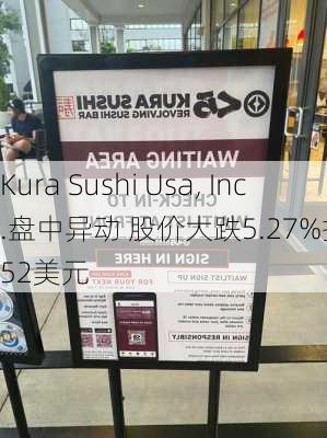 Kura Sushi Usa, Inc.盘中异动 股价大跌5.27%报84.52美元