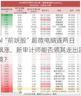 AI“前妖股”超微电脑连两日飙涨，新审计师能否领其走出困境？