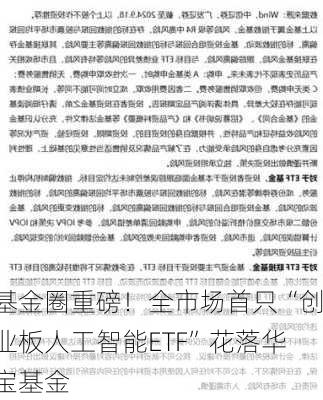 基金圈重磅！全市场首只“创业板人工智能ETF”花落华宝基金