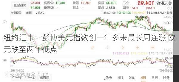 纽约汇市：彭博美元指数创一年多来最长周连涨 欧元跌至两年低点