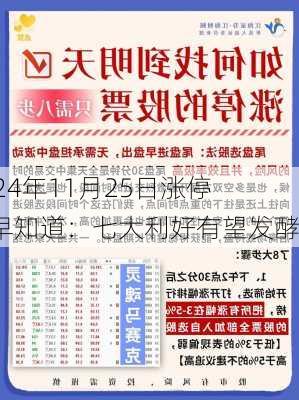 2024年11月25日涨停板早知道：七大利好有望发酵