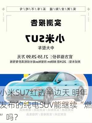 小米SU7红透半边天 明年发布的纯电SUV能继续“燃”吗？