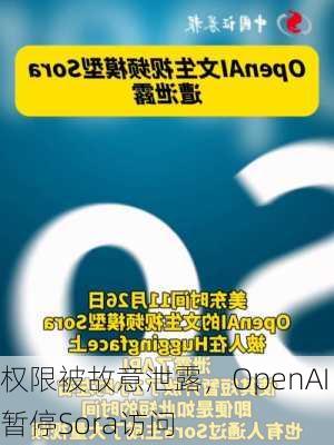 权限被故意泄露，OpenAI暂停Sora访问