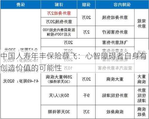 中国人寿年丰保险薛飞：心智障碍者自身有创造价值的可能性