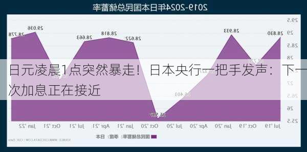 日元凌晨1点突然暴走！日本央行一把手发声：下一次加息正在接近