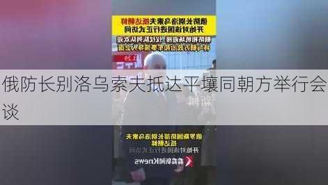 俄防长别洛乌索夫抵达平壤同朝方举行会谈