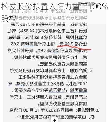 松发股份拟置入恒力重工100%股权