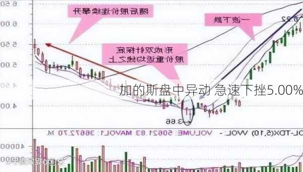 加的斯盘中异动 急速下挫5.00%