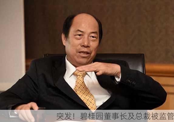 突发！碧桂园董事长及总裁被监管