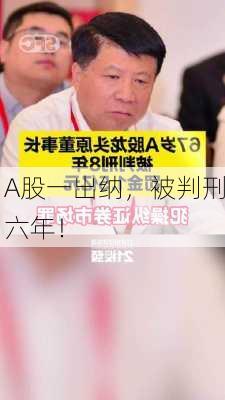 A股一出纳，被判刑六年！