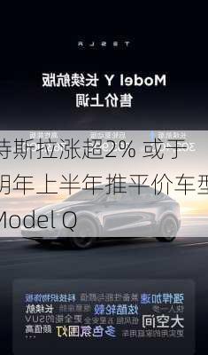 特斯拉涨超2% 或于明年上半年推平价车型Model Q