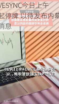 VESYNC今日上午起停牌 以待发布内幕消息